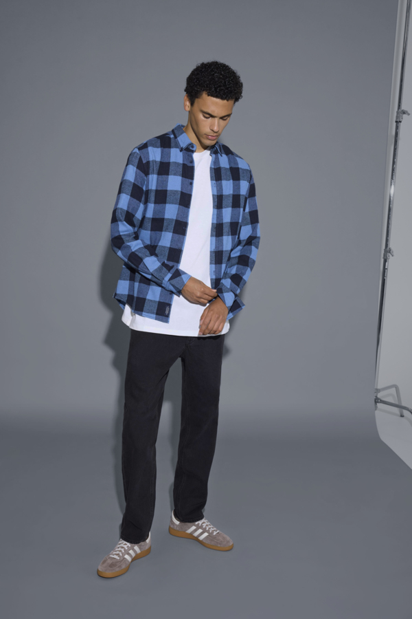 Camisa Blend de cuadros Col. Azul-Marino - Imagen 3