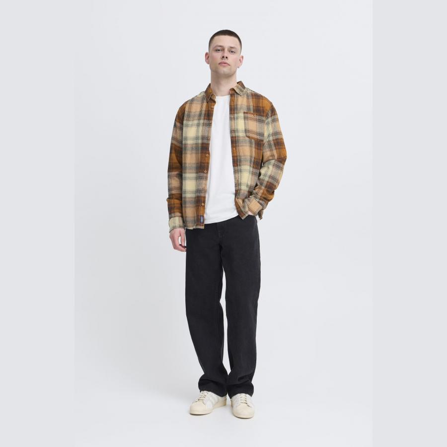 Camisa Blend de cuadros Col. Ocre-Beige - Imagen 2