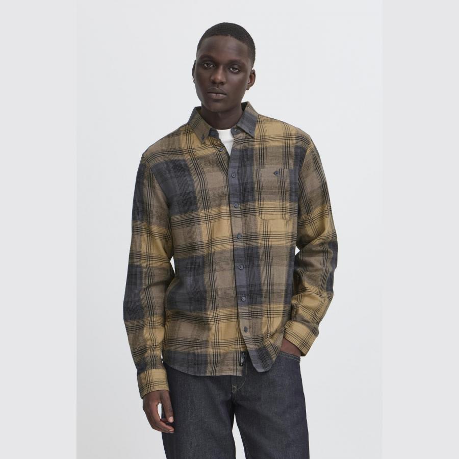 Camisa Blend de cuadros Col. Beige-gris