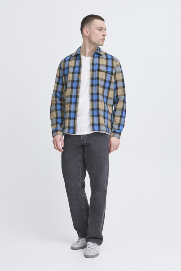 Sobrecamisa Blend de cuadros Col. Azul-Beige