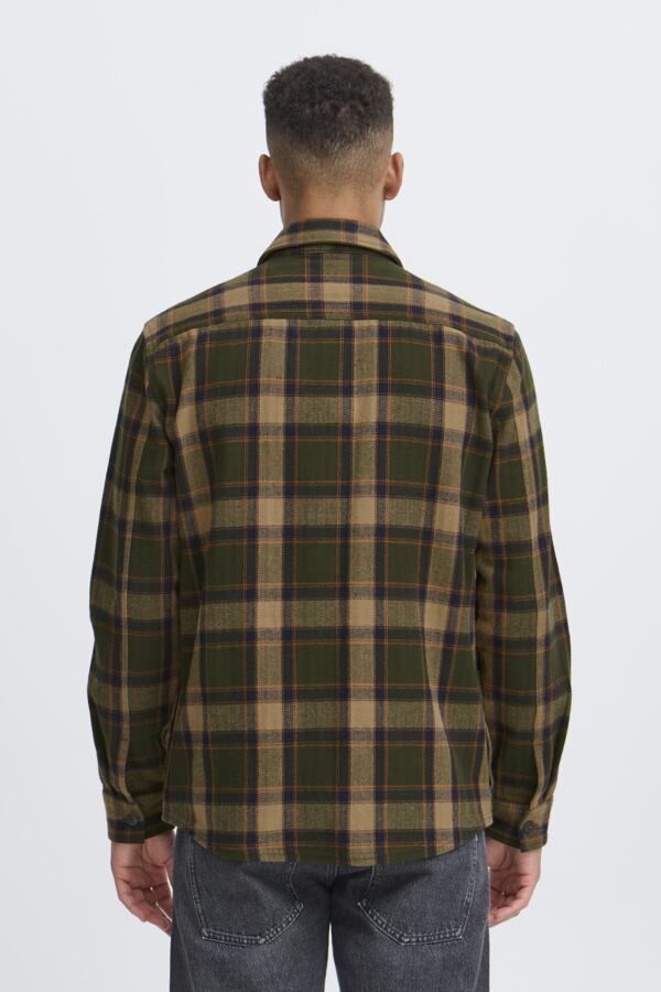 Sobrecamisa Blend de cuadros Col. Naranja-Kaki - Imagen 3