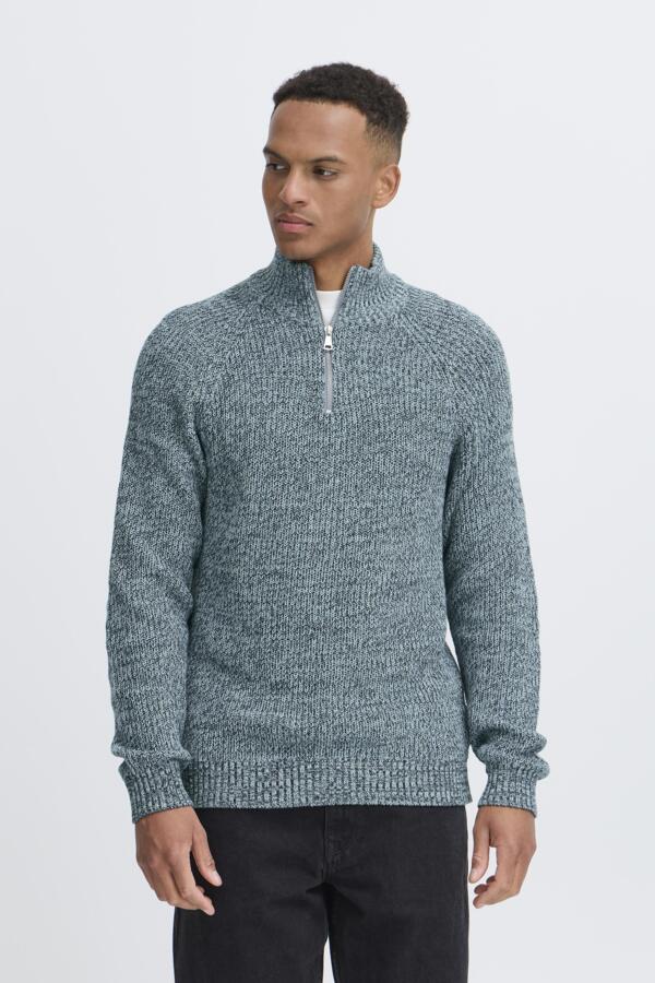 Jersey Blend de cuello alto y cremallera Col. Azul - Imagen 3