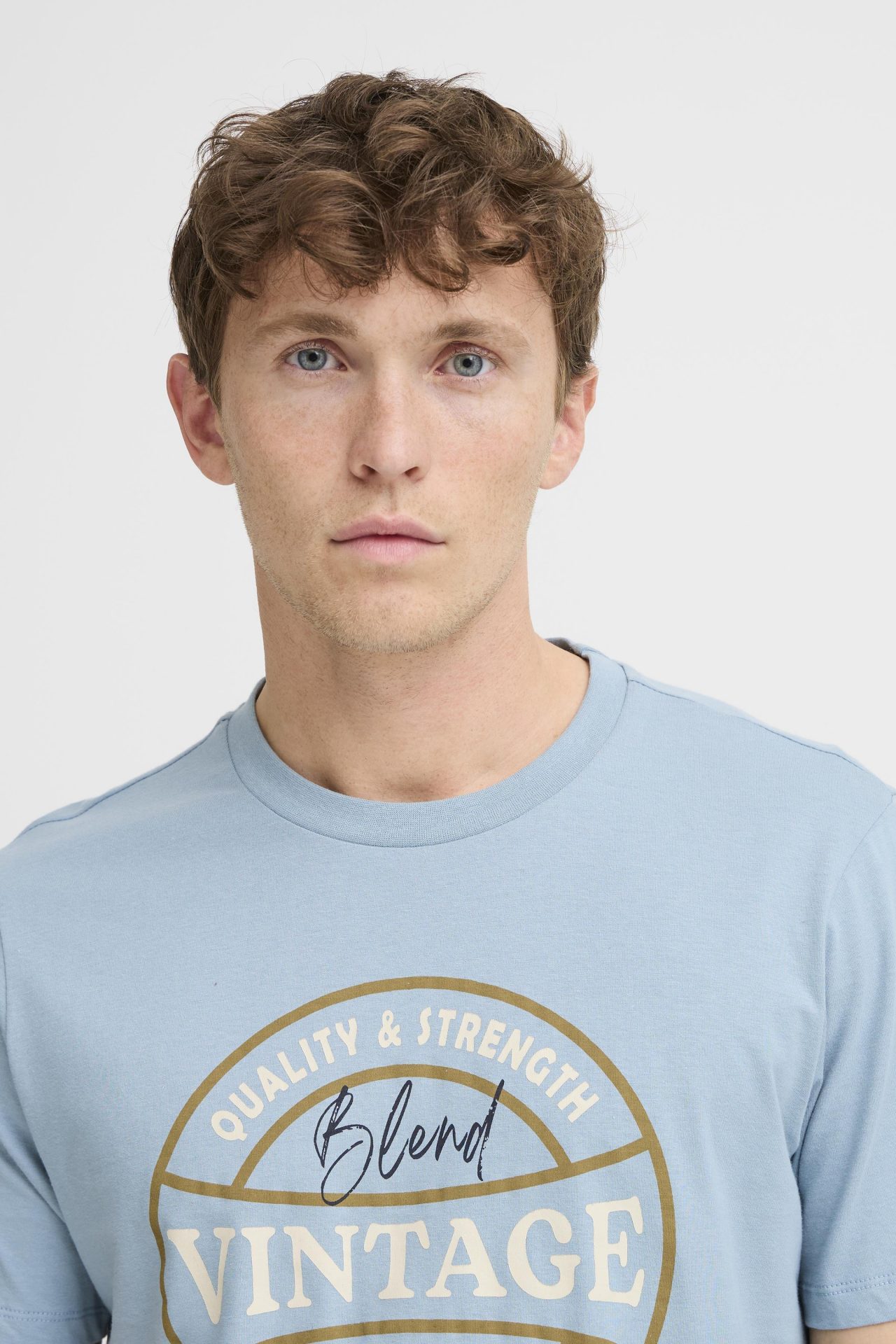 Camiseta Blend estampado letras Azul - Imagen 3