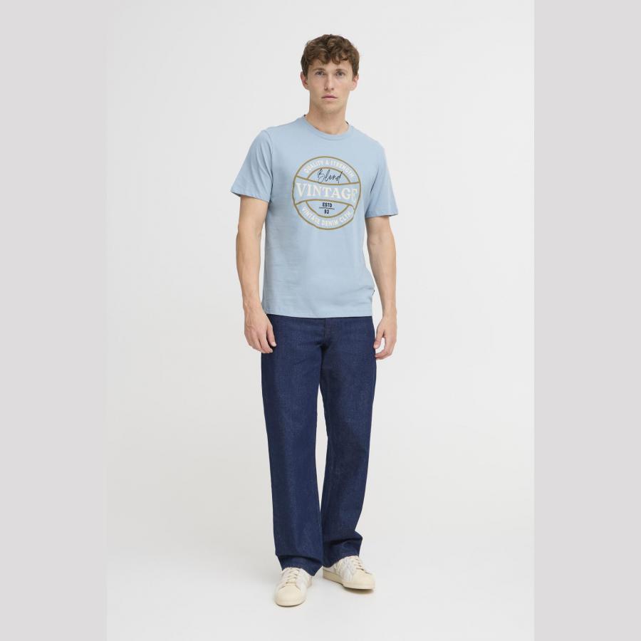 Camiseta Blend estampado letras Azul - Imagen 2