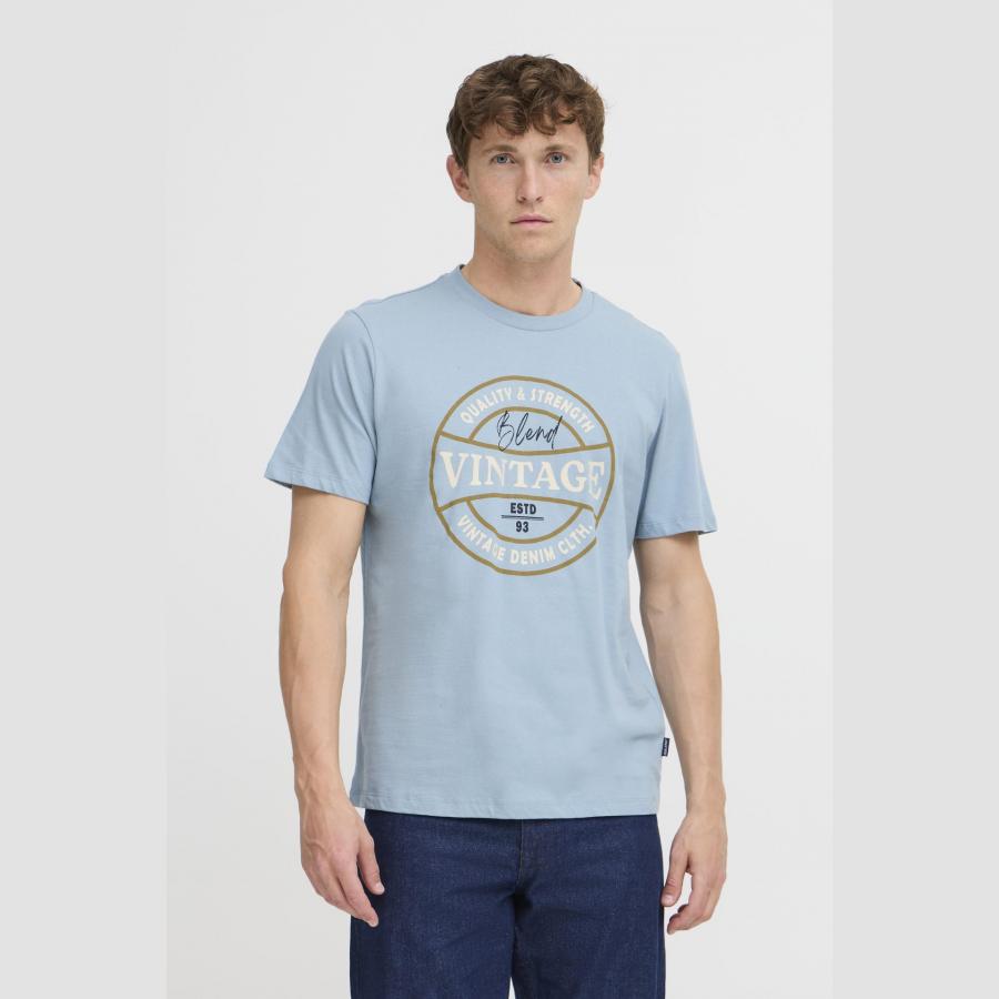 Camiseta Blend estampado letras Azul