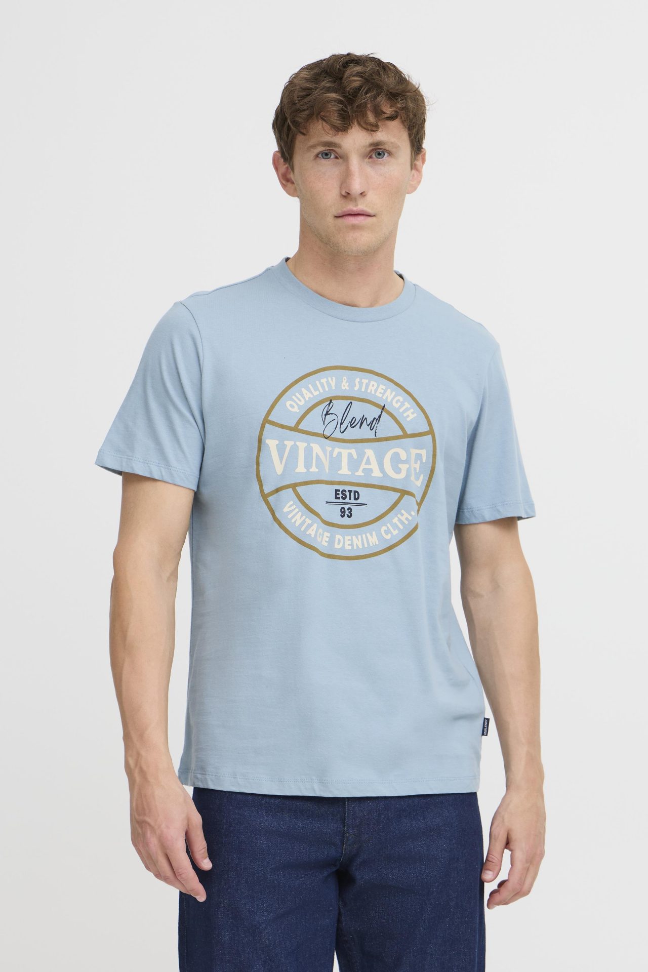 Camiseta Blend estampado letras Azul