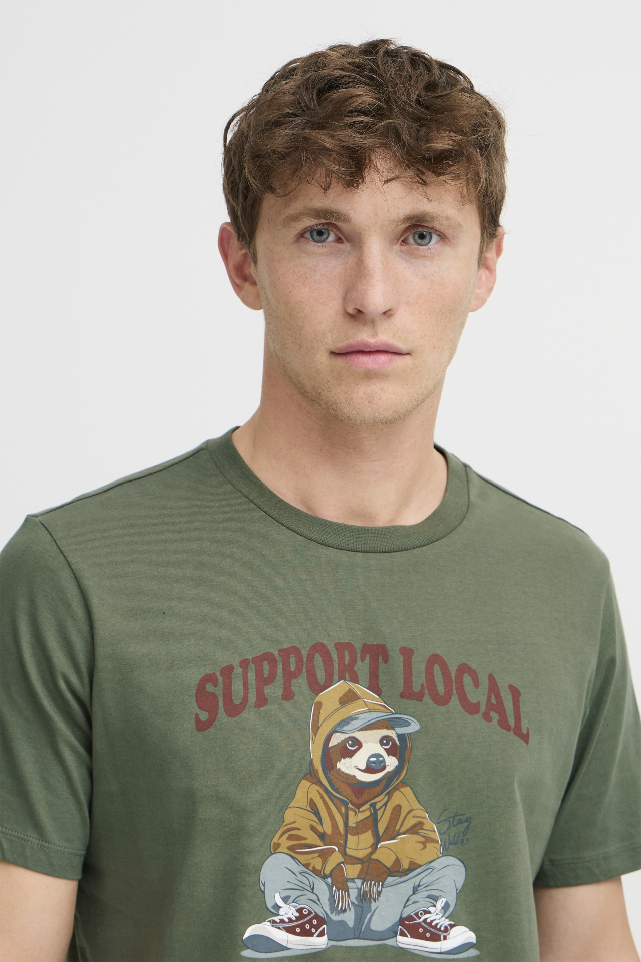 Camiseta Blend de estampado animal con sudadera Verde - Imagen 3