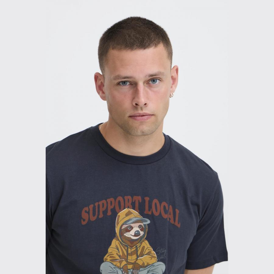 Camiseta Blend con dibujo animal con sudadera Marino - Imagen 3