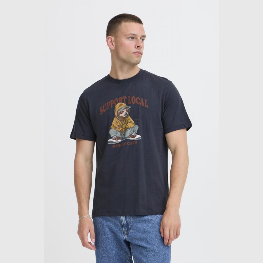Camiseta Blend con dibujo animal con sudadera Marino