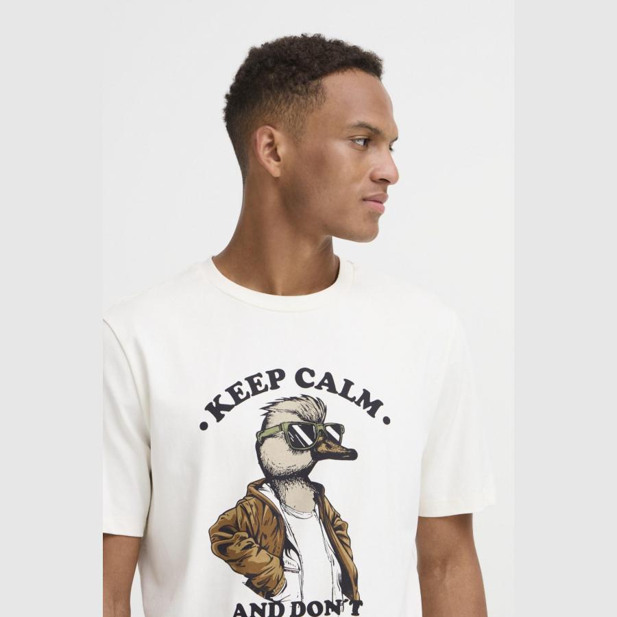 Camiseta Blend estampado animal pato Blanco - Imagen 3