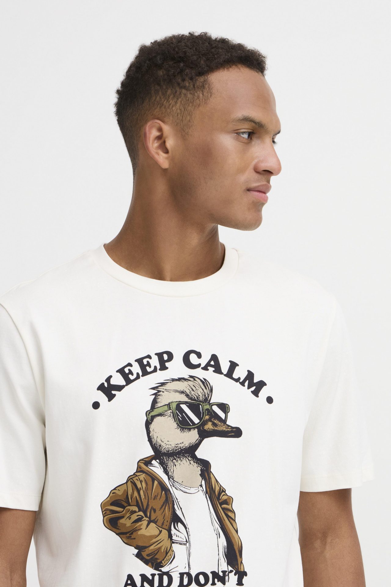 Camiseta Blend estampado animal pato Blanco - Imagen 3