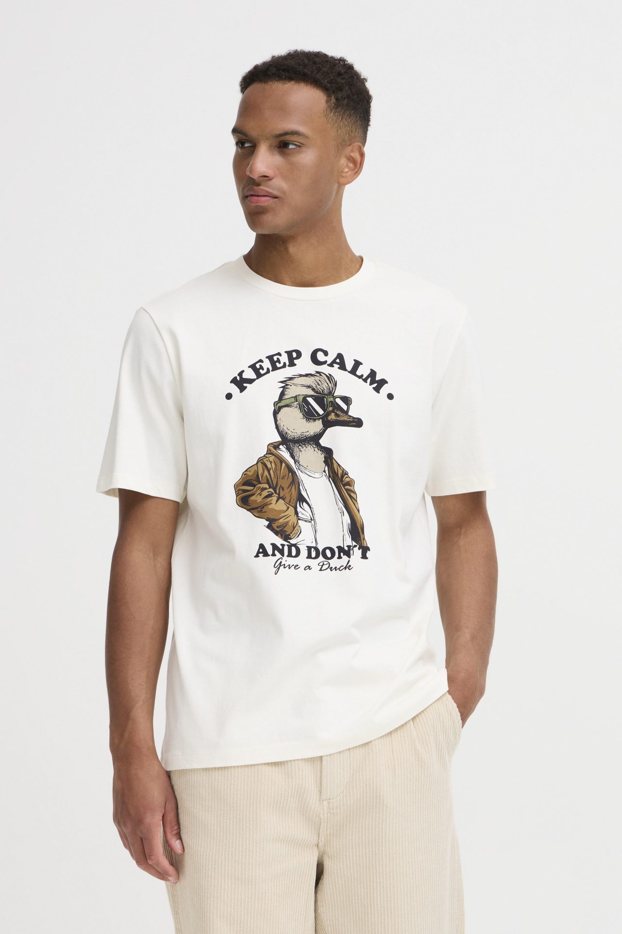 Camiseta Blend estampado animal pato Blanco