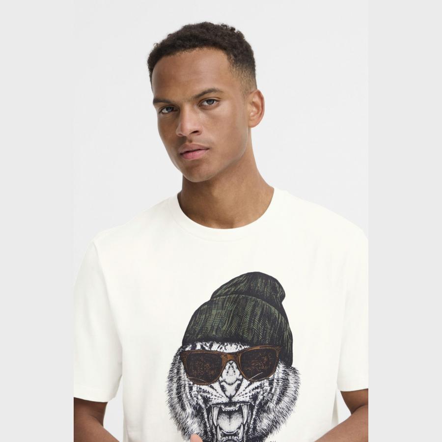 Camiseta Blend estampado animal tigre Blanco - Imagen 3