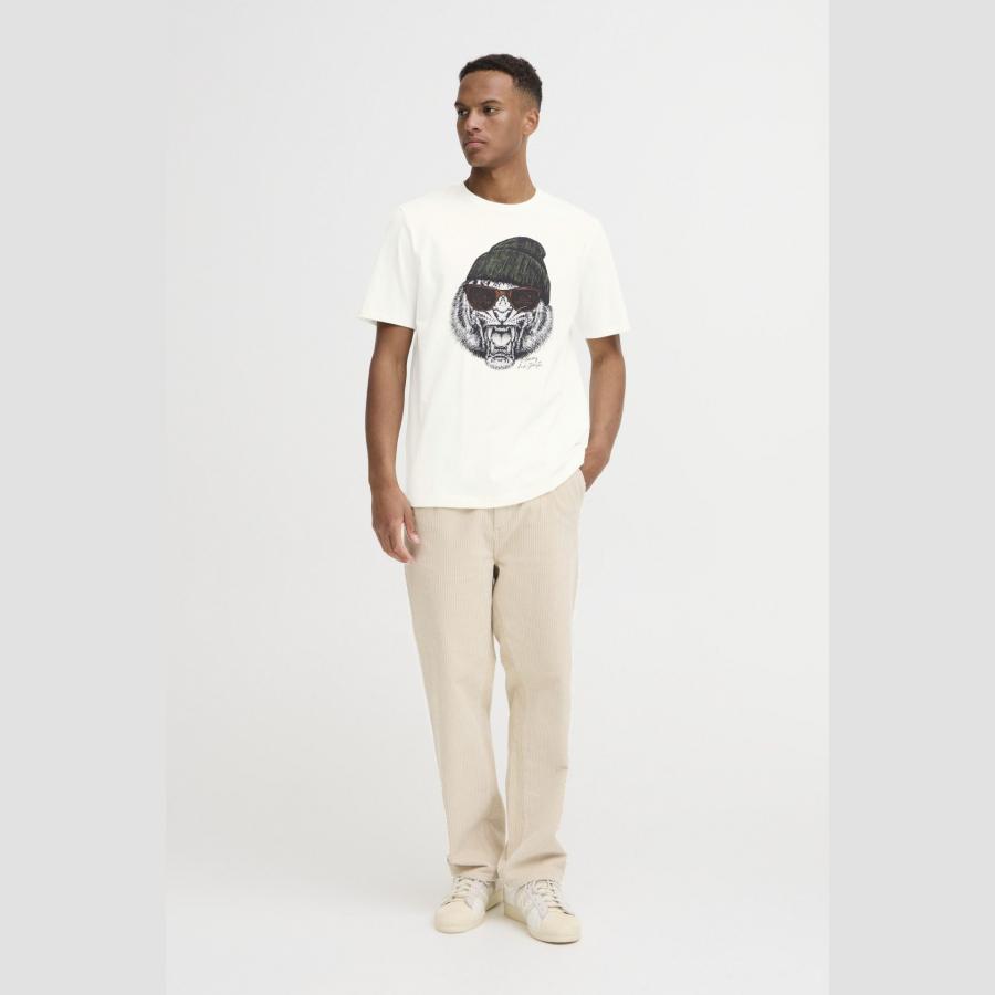 Camiseta Blend estampado animal tigre Blanco - Imagen 2