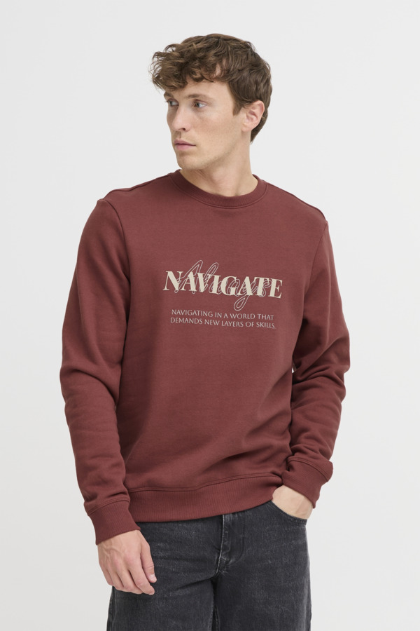 Sudadera Blend con estampado frontal Col. Vino - Imagen 4