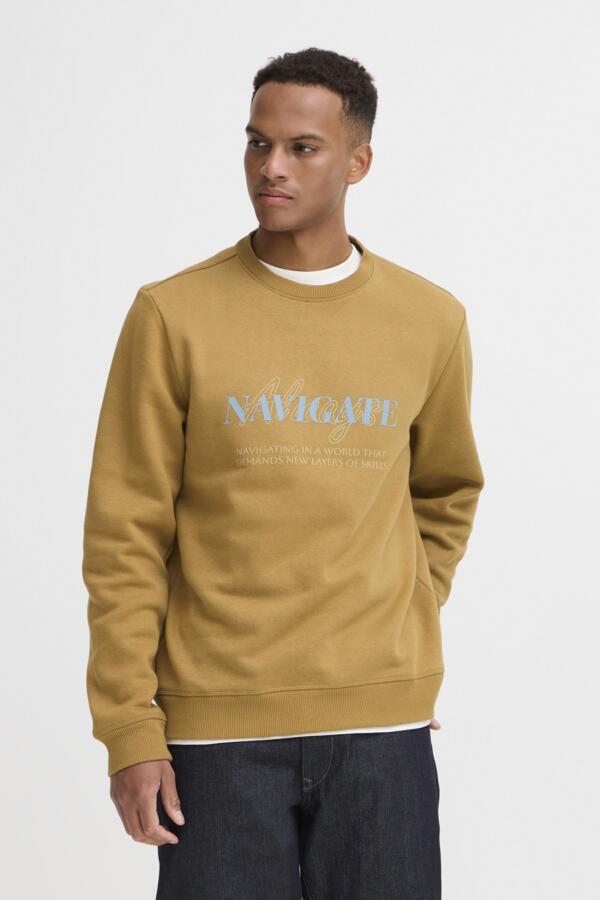 Sudadera Blend con estampado frontal Col. Mostaza - Imagen 4