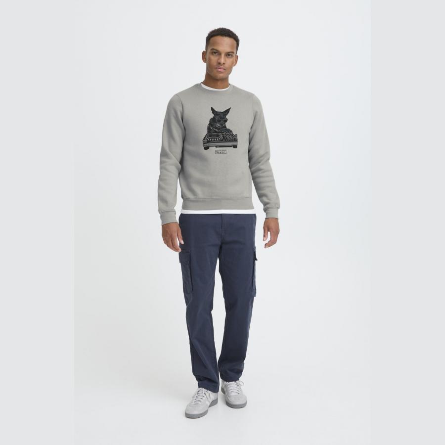 Sudadera Blend estampado gato Gris - Imagen 2