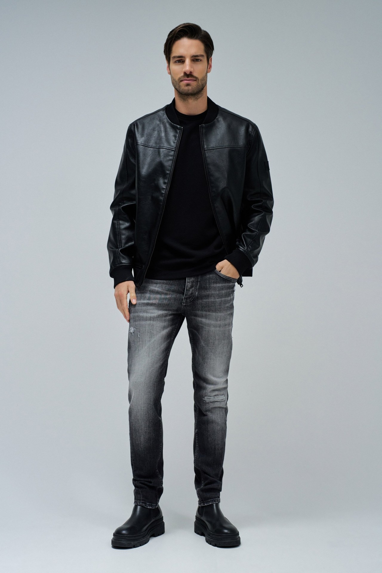 Pantalón Salsa slim fit Craft Series Negro