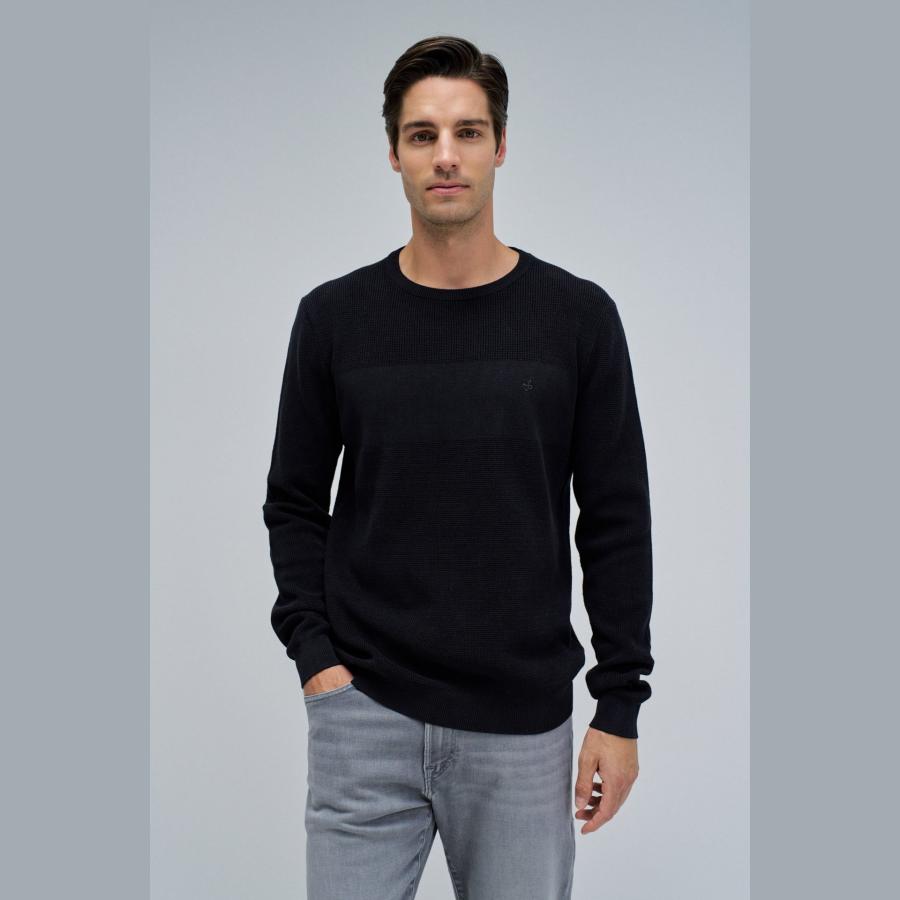 Jersey Salsa sweater regular fit con textura Col. Negro