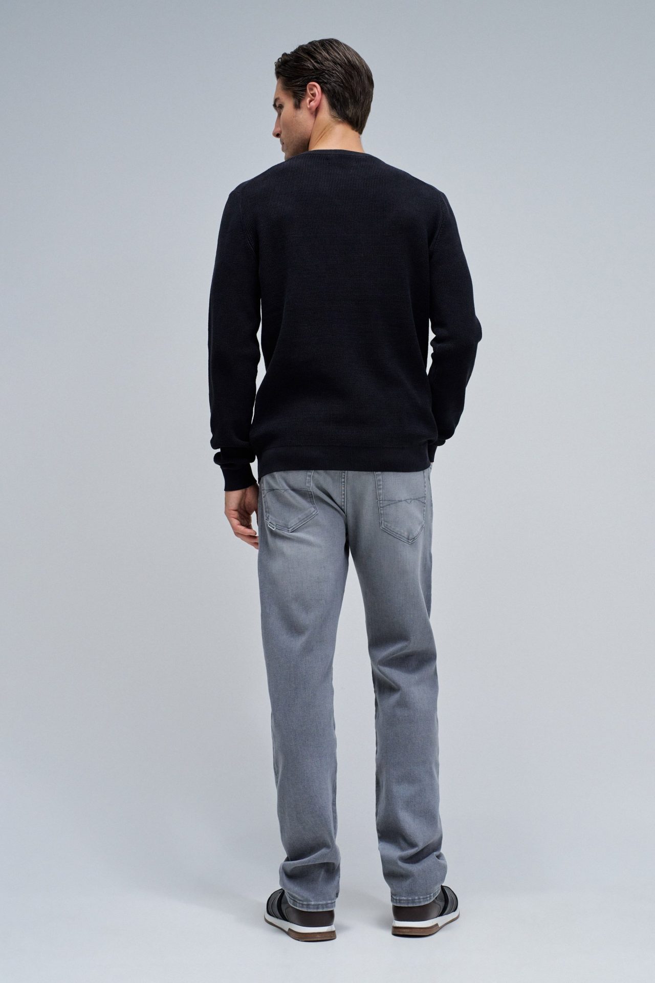 Jersey Salsa sweater regular fit con textura Col. Negro - Imagen 3