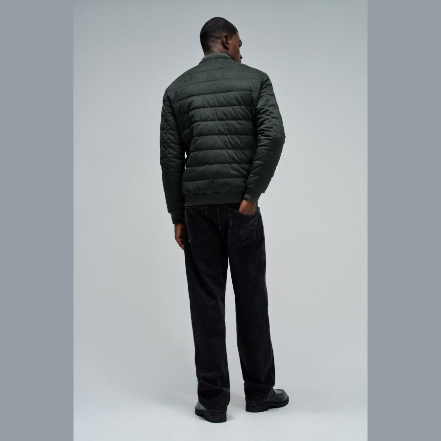 Chaqueta Salsa acolchada de ante verde - Imagen 2