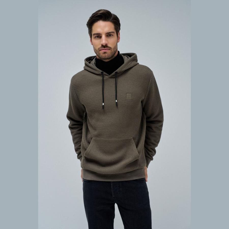 Sudadera Salsa con gorro en tejido de punto texturizado