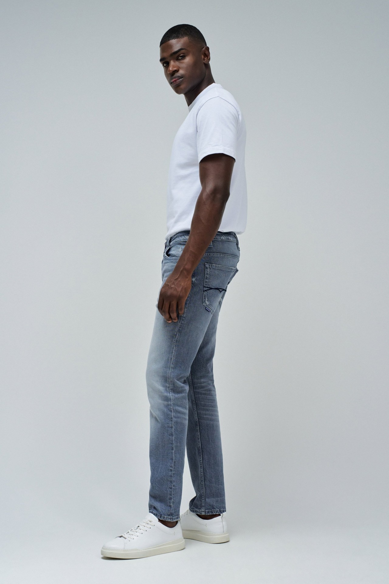 Pantalon Salsa regular fit Craft series Gris - Imagen 3