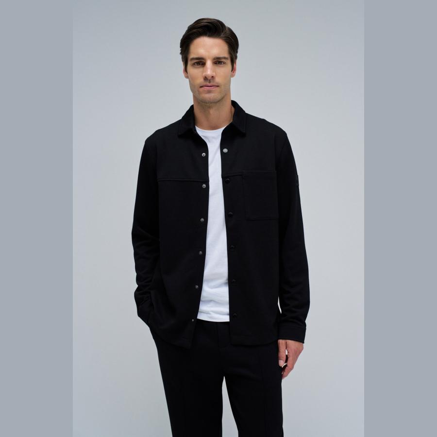 Sobrecamisa Salsa regular fit de corchetes Negro - Imagen 2