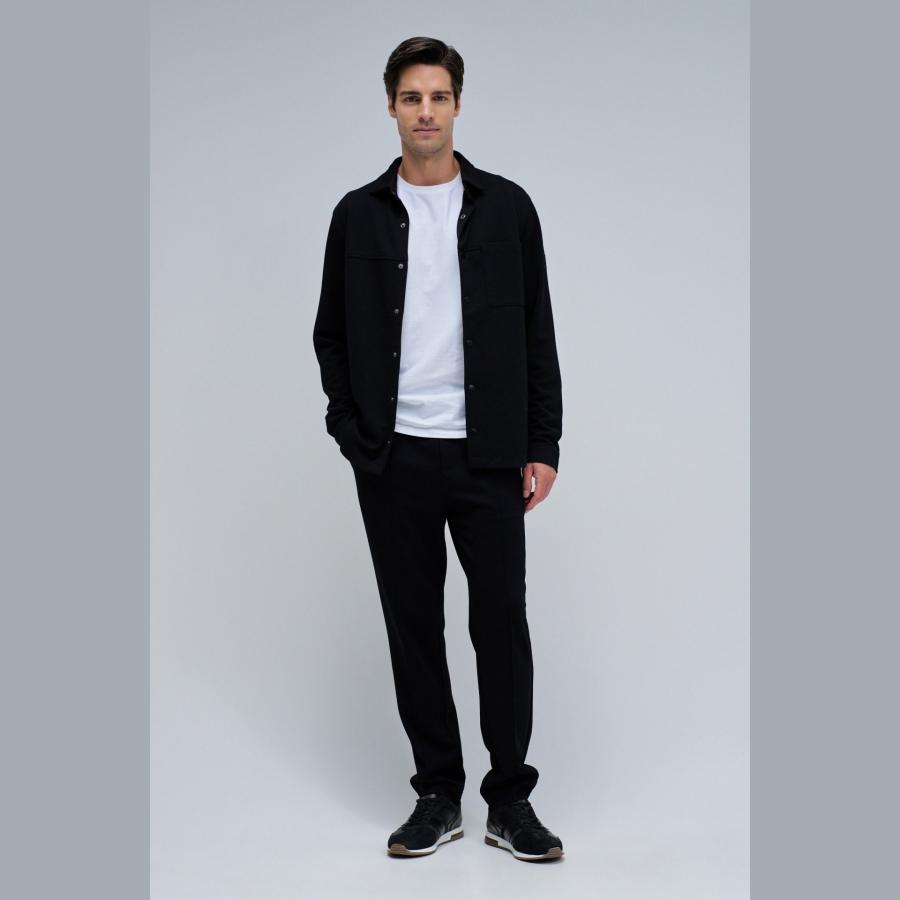 Sobrecamisa Salsa regular fit de corchetes Negro