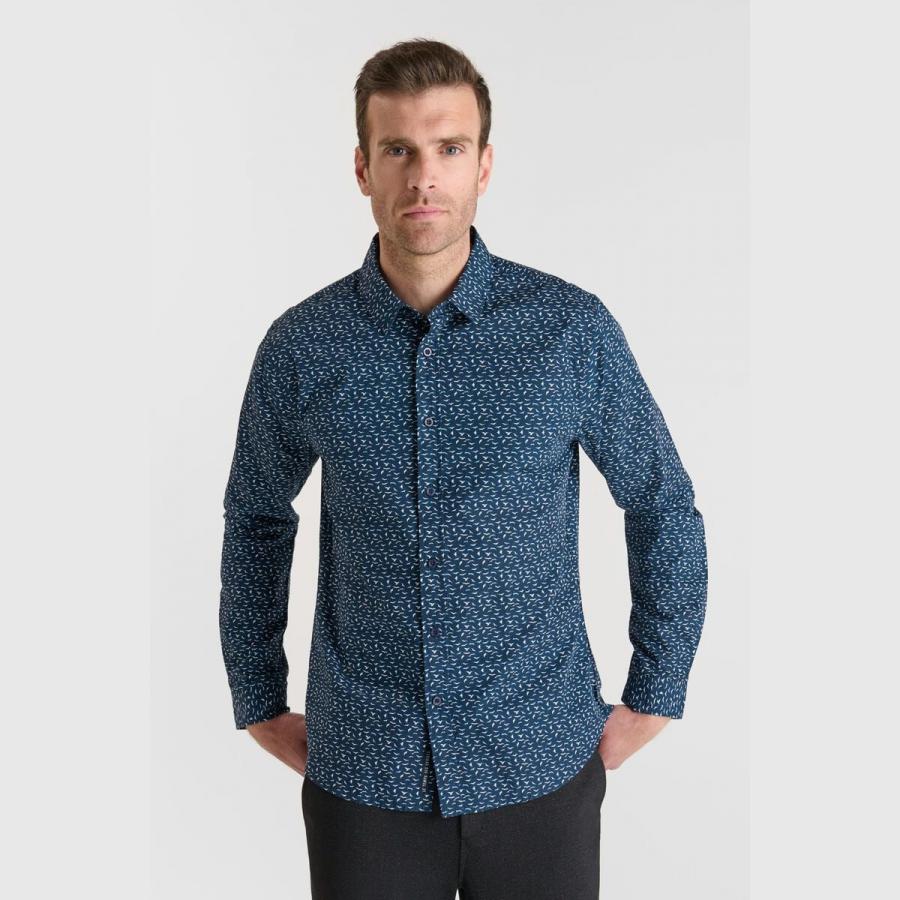 Camisa LTC Vostar estampado marino