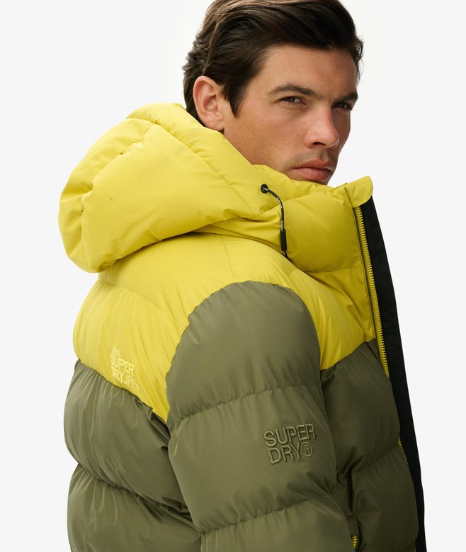 Chaqueta acolchada Superdry colourblock Col.Shooting Olive - Imagen 3