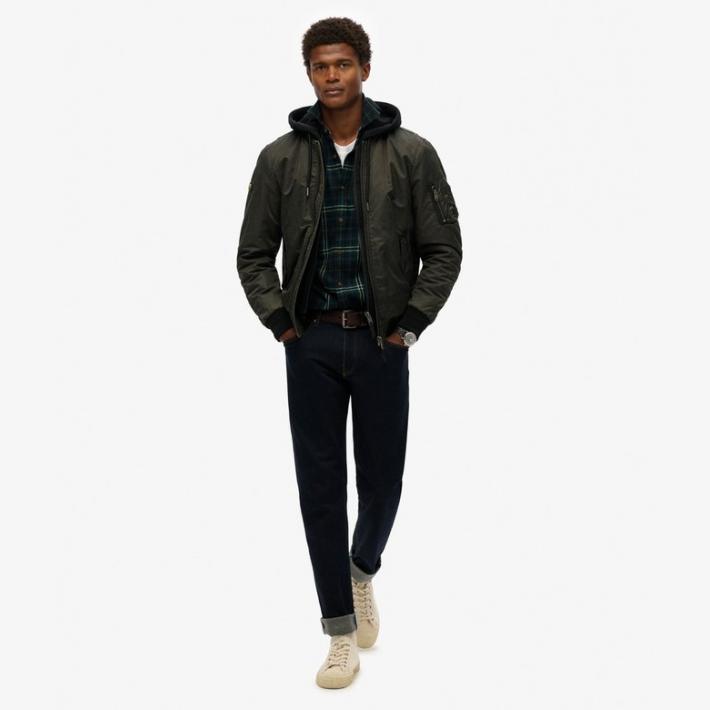 Cazadora bomber Superdry militar washed dark green - Imagen 3