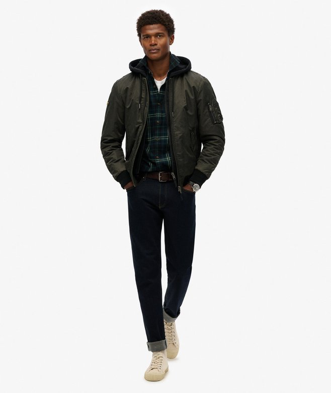 Cazadora bomber Superdry militar washed dark green - Imagen 3