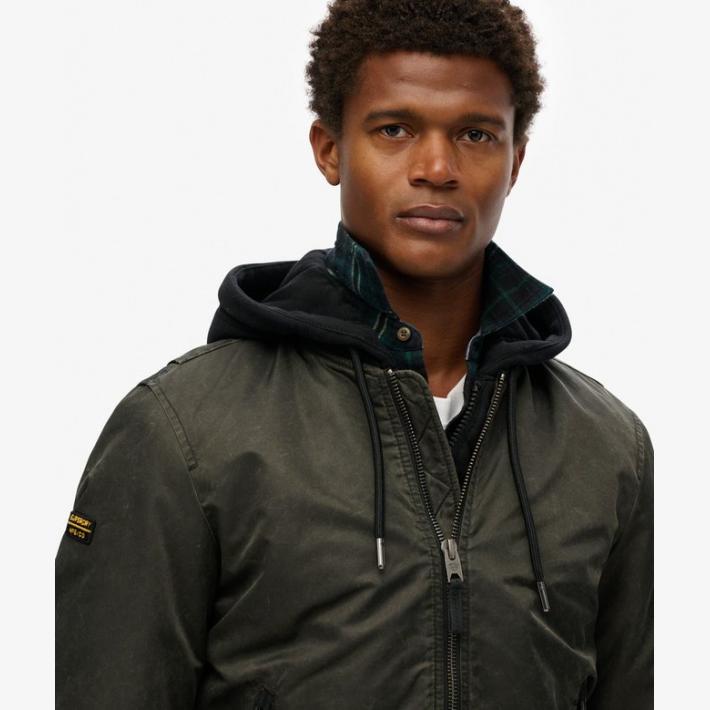 Cazadora bomber Superdry militar washed dark green - Imagen 2