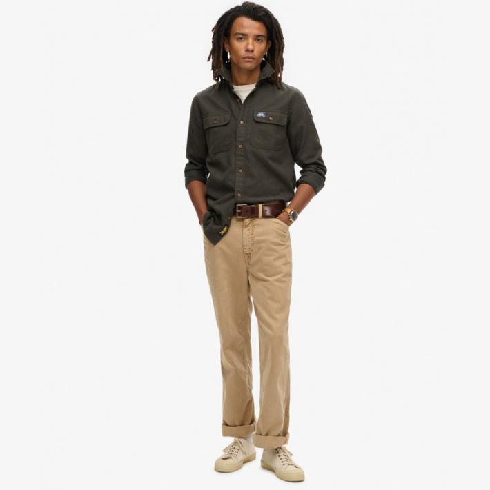 Sobrecamisa Superdry Trailsman Corte Relajado Chive Green - Imagen 3