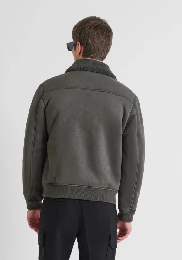 Chaqueta Antony Morato tipo bomber regular fit efecto ante Col.Kaki - Imagen 3