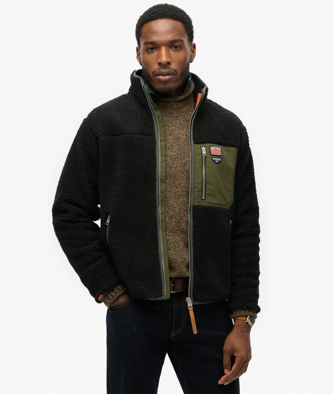 Chaqueta Superdry de borreguito Retro Vintage Black