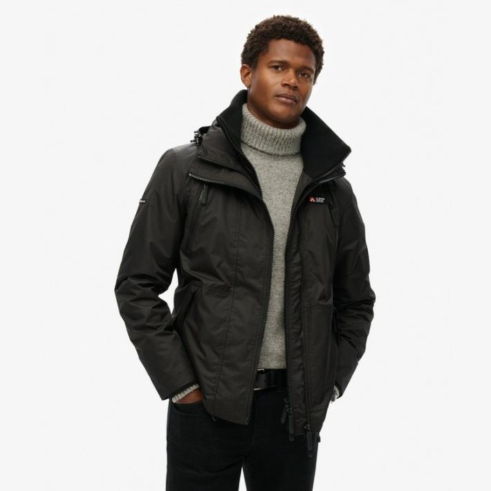 Chaqueta Superdry cortavientos con capucha Mountain Negro - Imagen 2