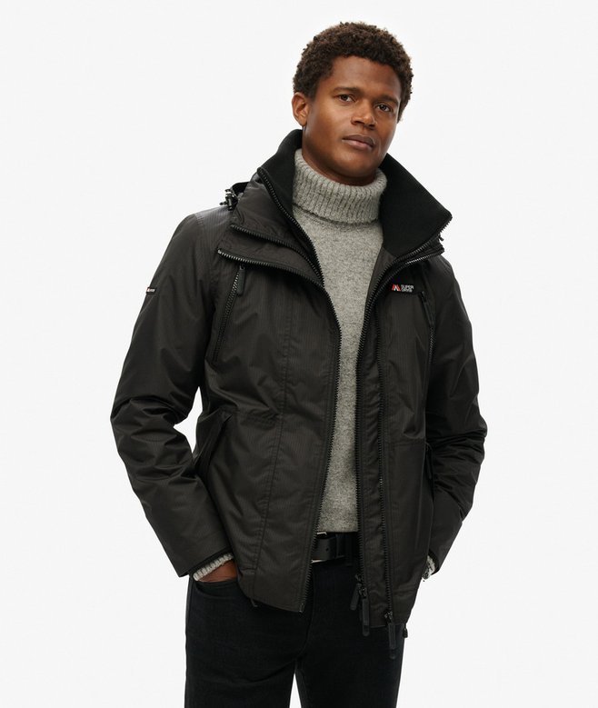 Chaqueta Superdry cortavientos con capucha Mountain Negro