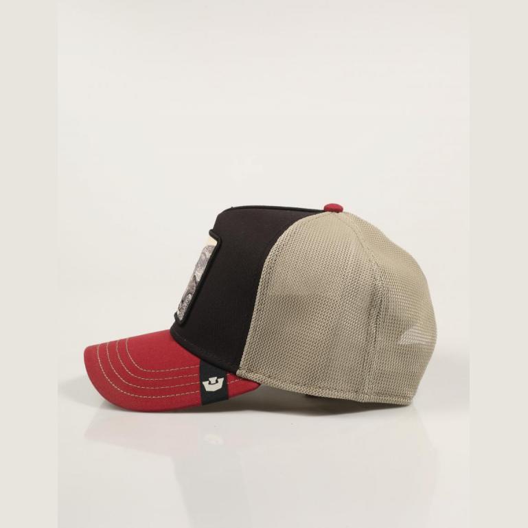 Gorra trucker tricolor Tortoise azul y roja de Goorin Bros - Imagen 3