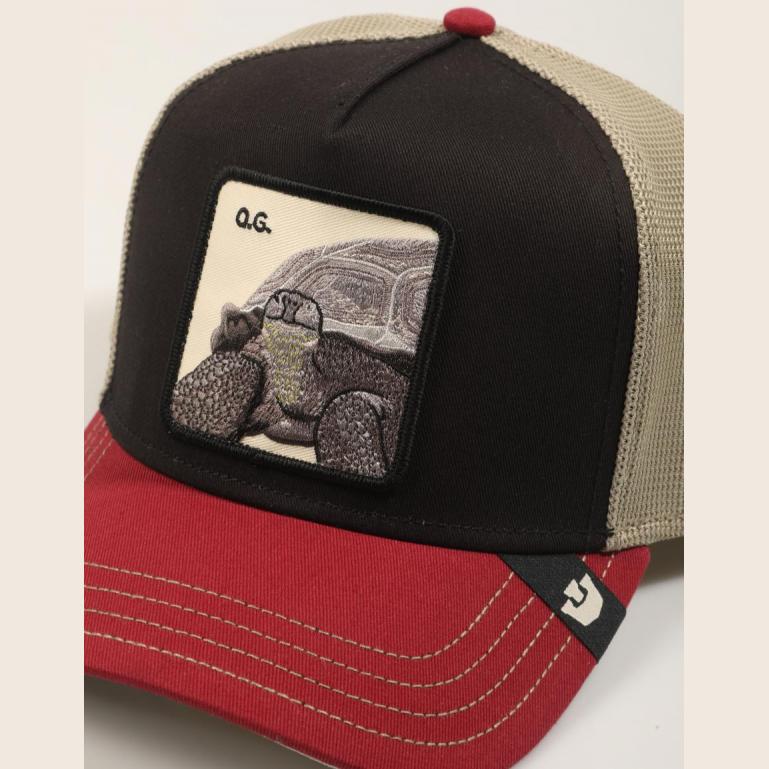 Gorra trucker tricolor Tortoise azul y roja de Goorin Bros - Imagen 2