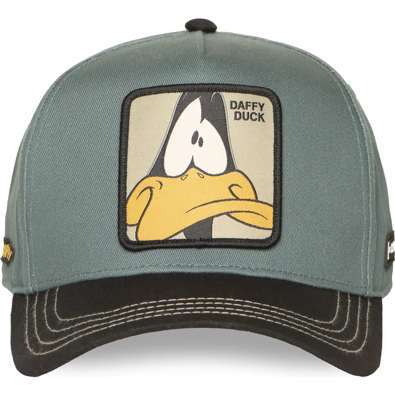 Gorra curva verde y negra snapback Pato Lucas LOO12 DAF2 Looney Tunes de Capslab - Imagen 3