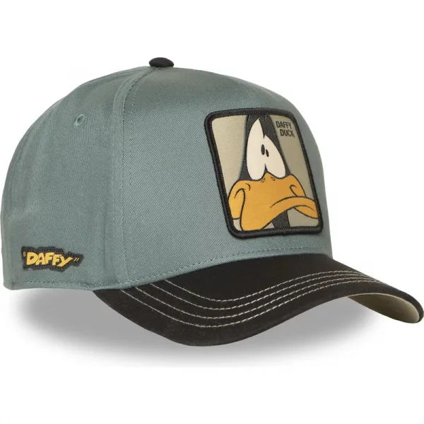 Gorra curva verde y negra snapback Pato Lucas LOO12 DAF2 Looney Tunes de Capslab - Imagen 2