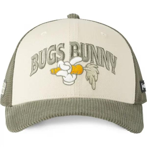 Gorra trucker beige y verde Bugs Bunny LOO12 HAN Looney Tunes de Capslab - Imagen 2