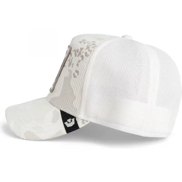 Gorra trucker blanca perro Bestie Corduroy Camo The Farm de Goorin Bros. - Imagen 2