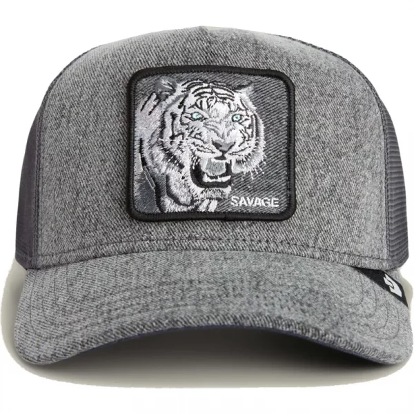 Gorra trucker gris tigre Savage Denim The Farm de Goorin Bros. - Imagen 2