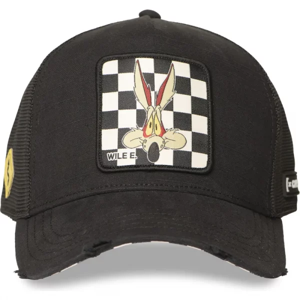 Gorra trucker negra Coyote LOO12 WIL Looney Tunes de Capslab - Imagen 3