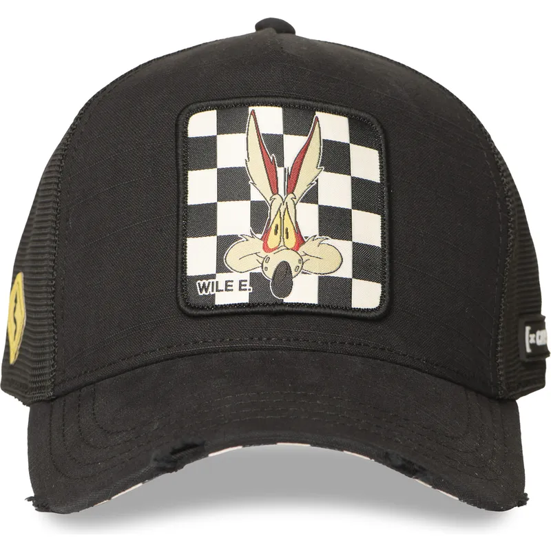 Gorra trucker negra Coyote LOO12 WIL Looney Tunes de Capslab - Imagen 3