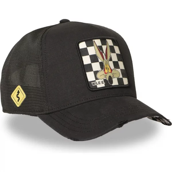 Gorra trucker negra Coyote LOO12 WIL Looney Tunes de Capslab - Imagen 2