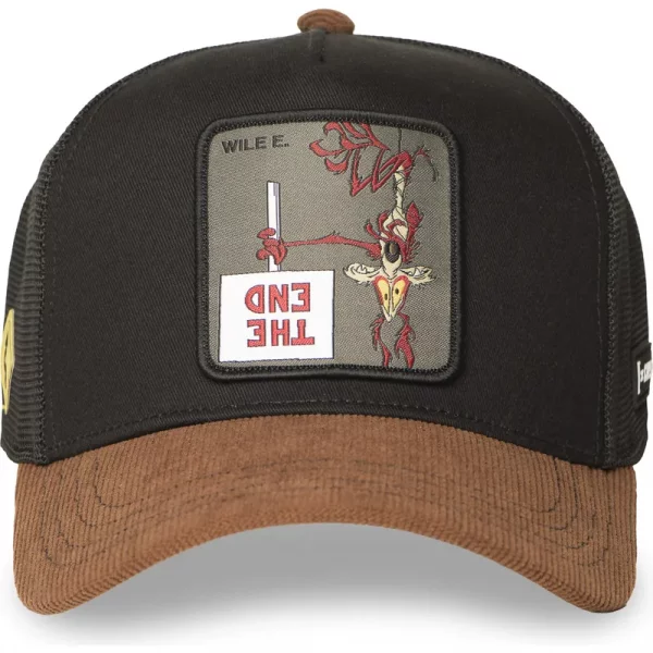 Gorra trucker negra y marrón Coyote LOO12 WI2 Looney Tunes de Capslab - Imagen 3